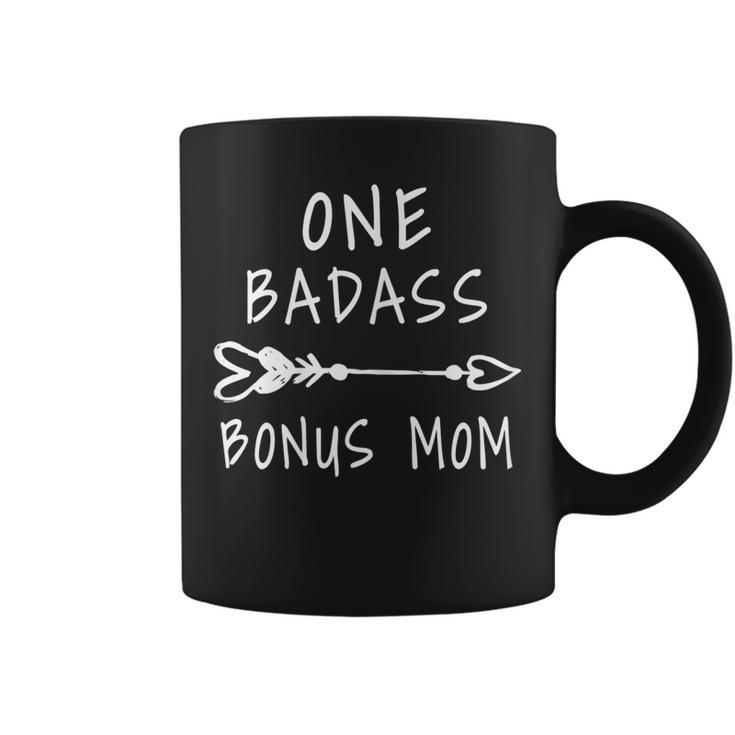 Womens Step Family Funny One Badass Bonus Mom Gift For Stepmom  Coffee Mug