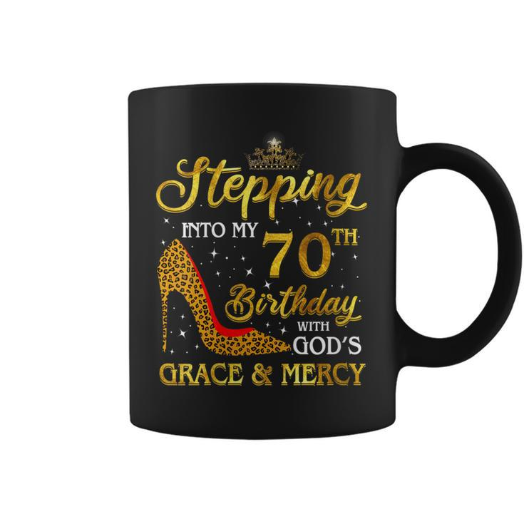 Womens Stepping Into My 70Th Birthday Gift Girls Women 70 Year Old  Coffee Mug
