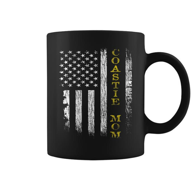 Womens US Coast Guard Uscg Coastie Mom Flag  Coffee Mug
