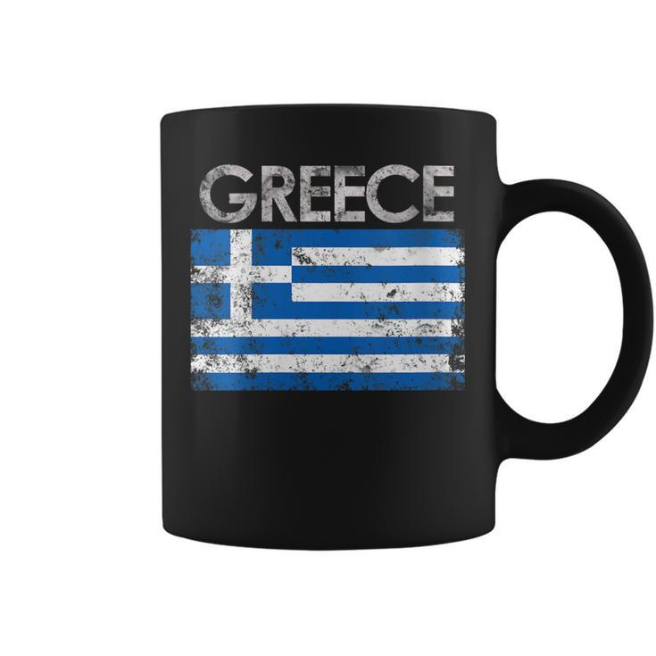 Womens Vintage Greece Greek Flag Pride Gift  Coffee Mug