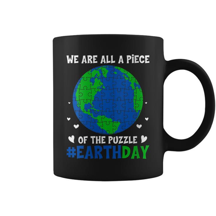 Womens We Are All Piece Of The Puzzle Retro Planet Earth Day 2023  Coffee Mug