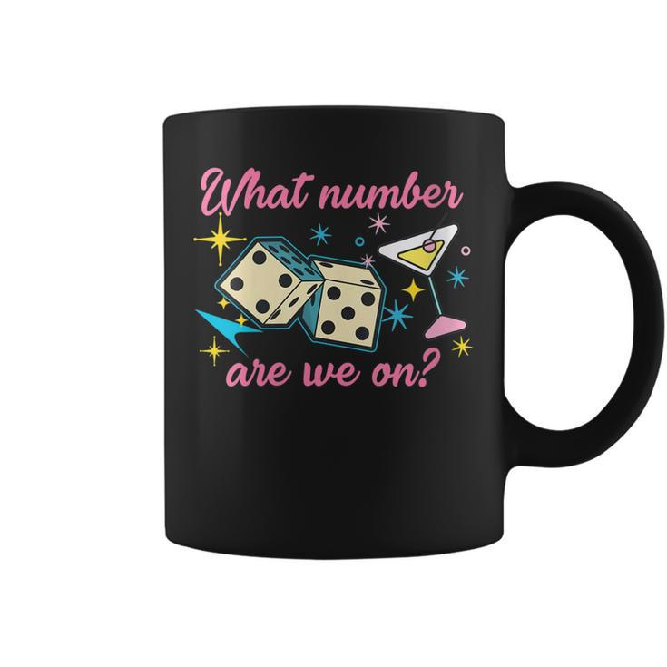 Womens What Number Are We On Bunco Player Dice Game Bunco Lover  Coffee Mug