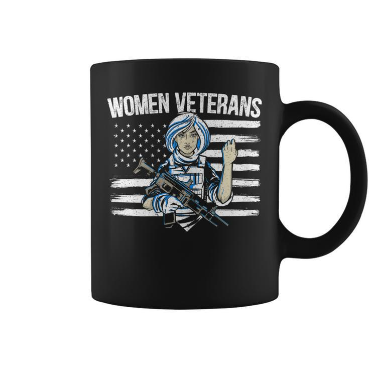 Womens Women Veterans Usa Flag American Soldier Military Army  Coffee Mug