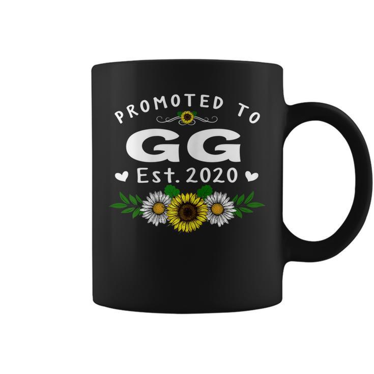 Womens Womens Promoted To Gg Est 2020 Sunflower Gifts Mother Day  Coffee Mug