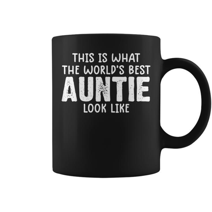 Worlds Best Auntie  Funny Auntie   From Niece  Coffee Mug