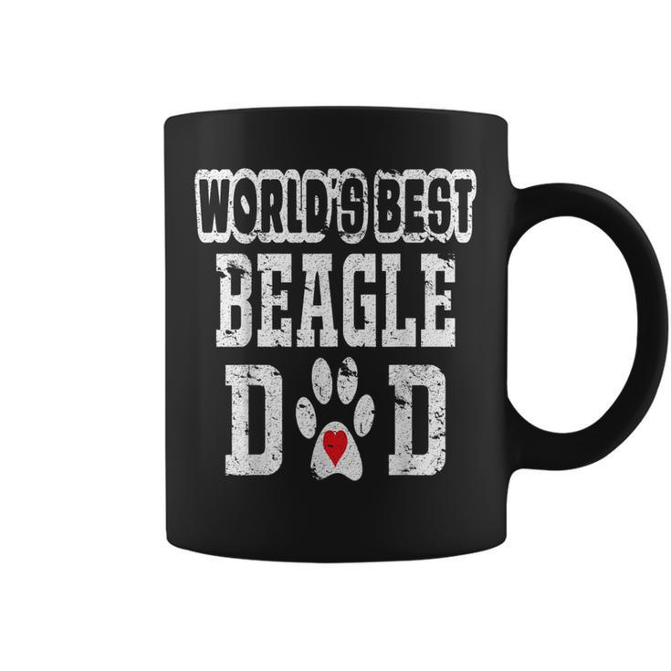 Worlds Best Beagle Dad Dog Lover Distressed Coffee Mug