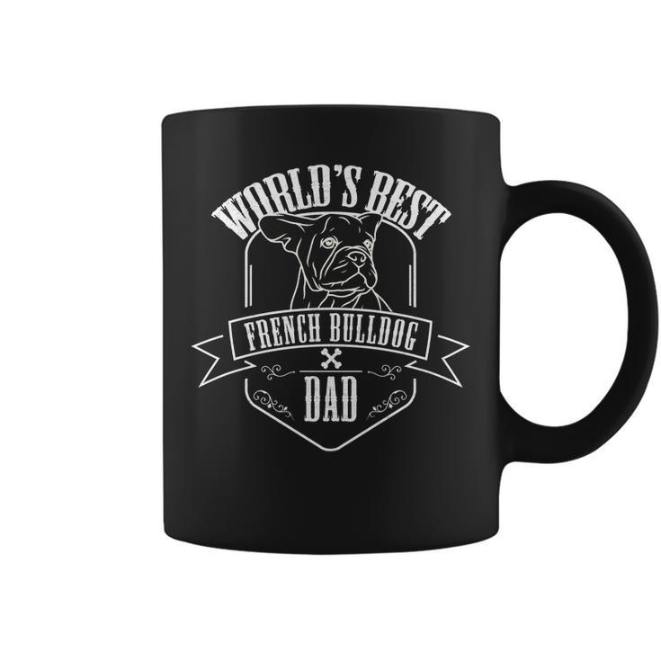 Worlds Best French Bulldog Dad Graphic Frenchie Dog Coffee Mug