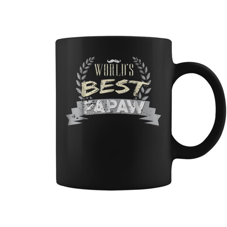 Worlds Best Papaw T  World Best Grandpa Gift For Mens Coffee Mug