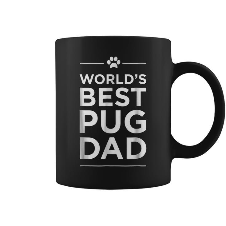 Worlds Best Pug Dad Love Pets Animal Family Paw Coffee Mug