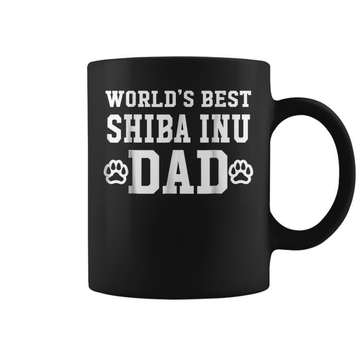 Worlds Best Shiba Inu Dad Dog Lover Pawprint Coffee Mug