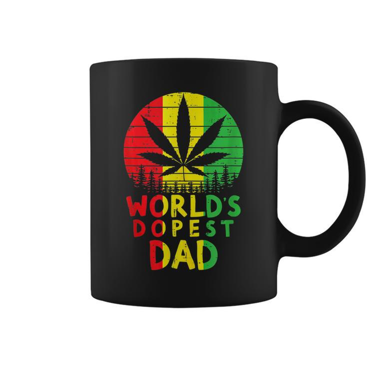 Worlds Dopest Dad Funny Weed Cannabis Stoner Coffee Mug