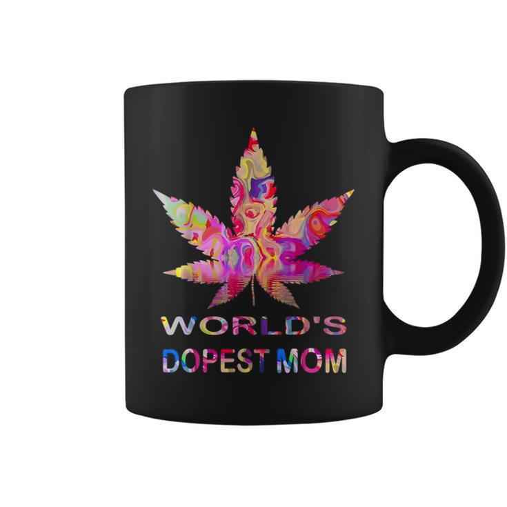 Worlds Dopest Mom Weed Soul Cannabis Tie Dye Mothers Day  Coffee Mug