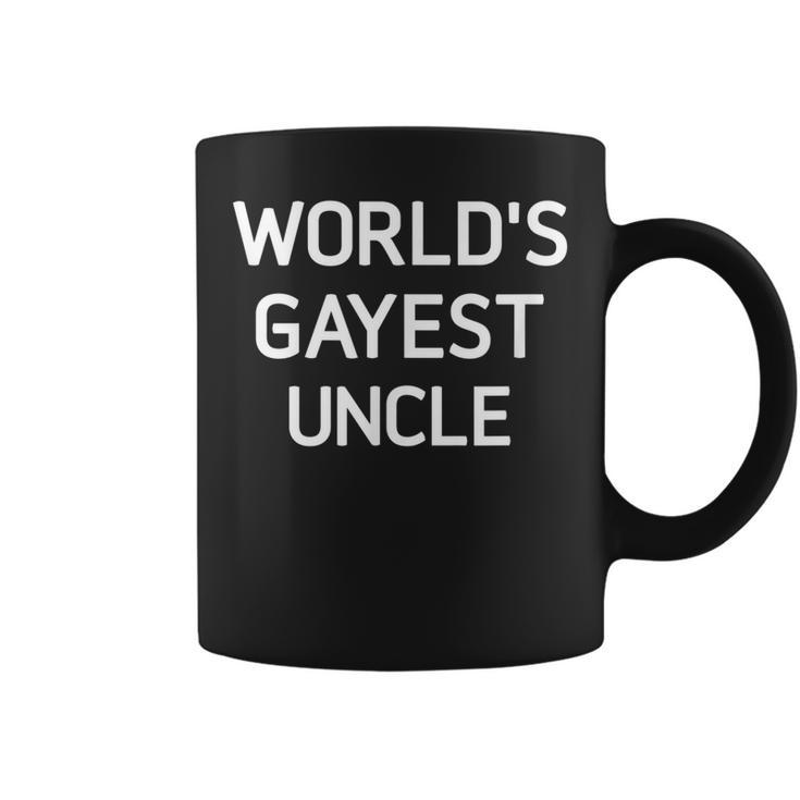 Worlds Gayest Uncle Bisexual Gay Pride Lbgt Funny Gift For Mens Coffee Mug