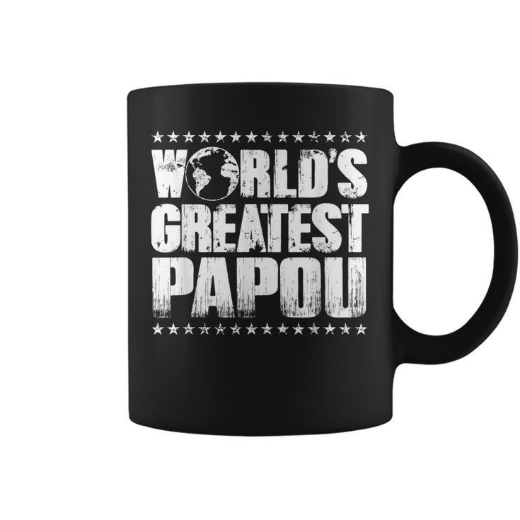 Worlds Greatest Papou T  Best Ever Award Gift Coffee Mug