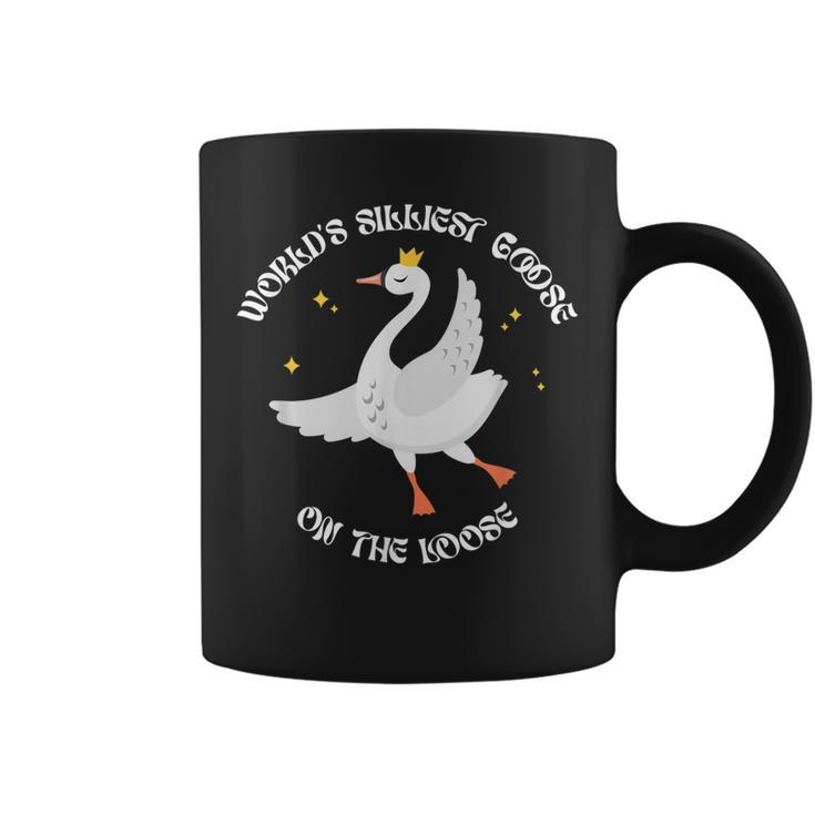 Worlds Silliest Goose On The Loose Funny  Coffee Mug