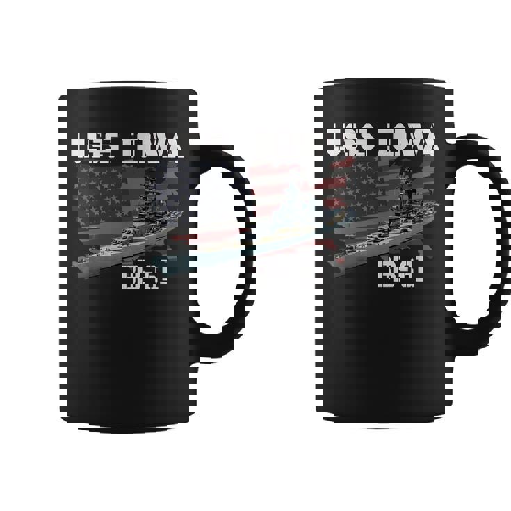 Ww2 American Battleship Uss Iowa Warship Bb-61 Veterans  Coffee Mug