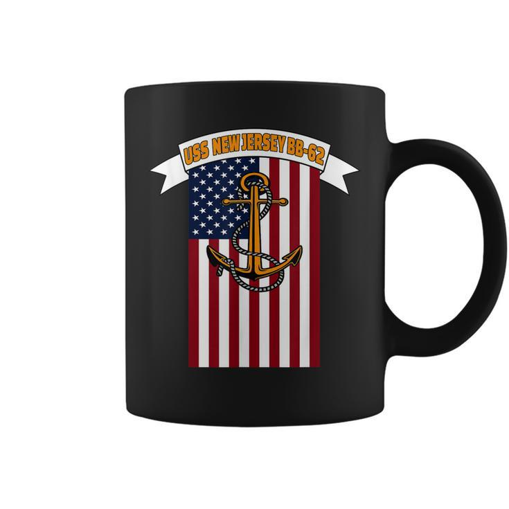 Ww2 Battleship Uss New Jersey Bb-62 Warship Veteran Dad Son  Coffee Mug