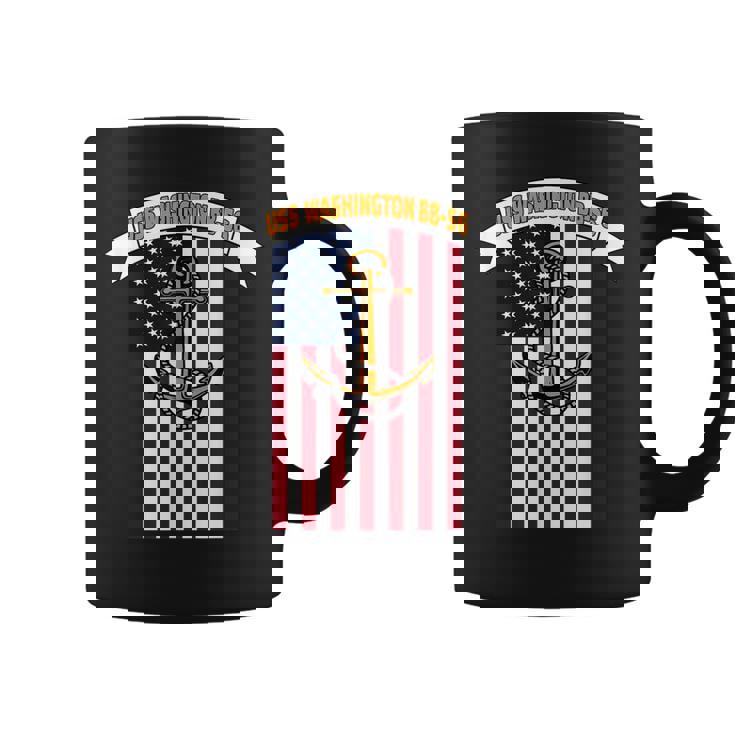 Ww2 Battleship Uss Washington Bb-56 Warship Veteran Dad Son  Coffee Mug