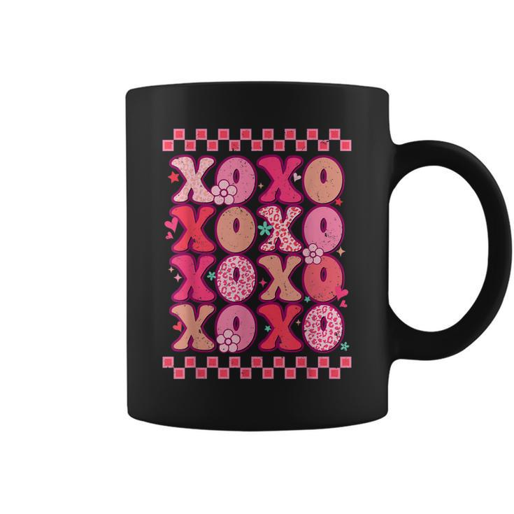Xoxo Valentine Retro Groovy Heart Love Funny Valentines Day  Coffee Mug