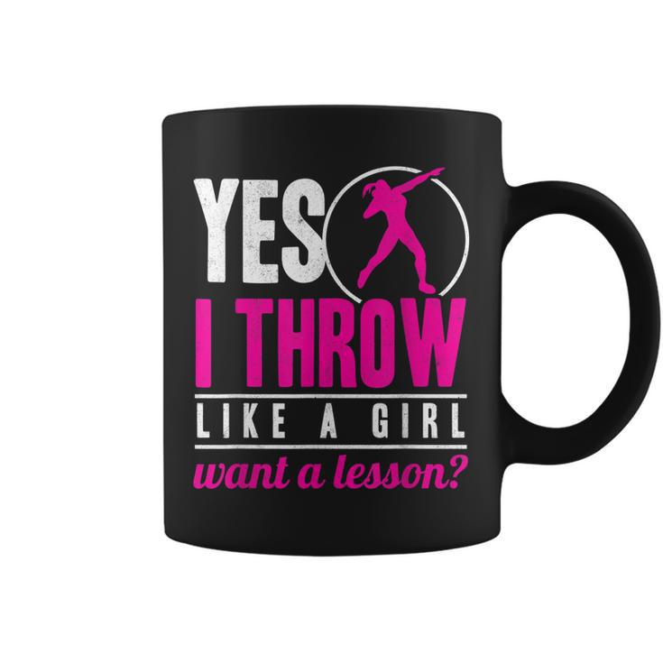 Yes I Throw Lika A Girl Shot Putter Track And Field Shot Put  Coffee Mug