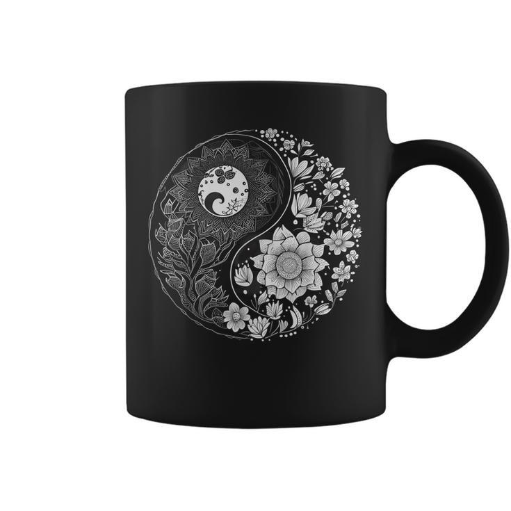Yin Yang Lotus Mandala Graphic  For Men Women Boys Girls  Coffee Mug