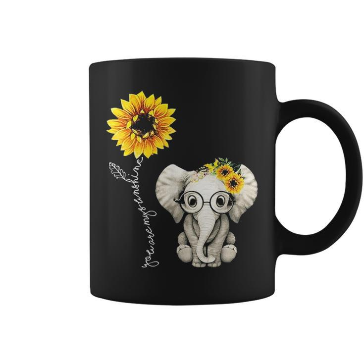 You Are My Sunshine Hippie Sunflower Elephant Gift Friend Coffee Mug