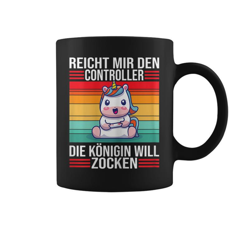 Zocken Reicht Mir Den Controller Königin Ps5 Konsole Gamer Tassen