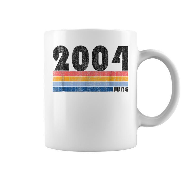 14Th Birthday Gift Retro Born In June Of 2004 T Coffee Mug
