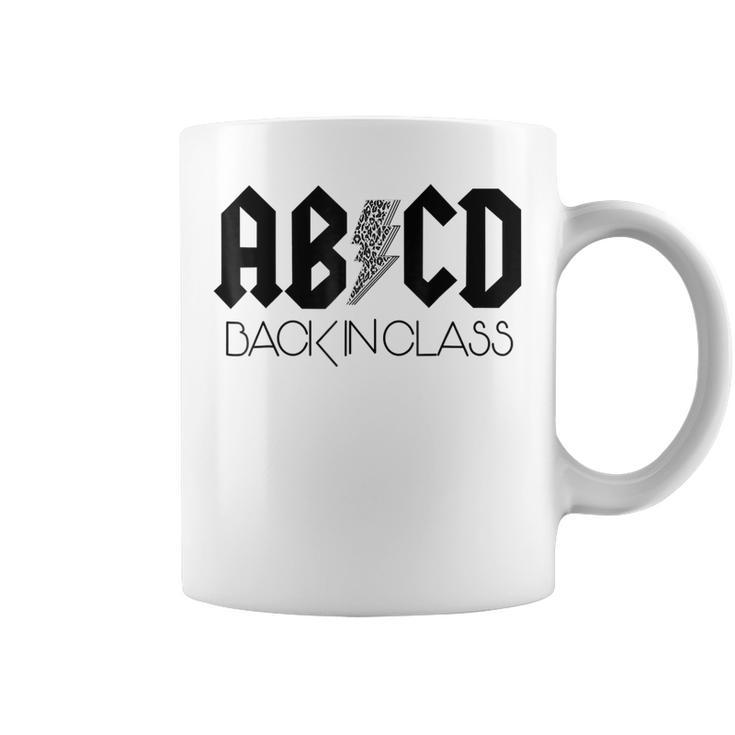 Abcd Back In Class Leopard Back To School Teacher Student  Coffee Mug