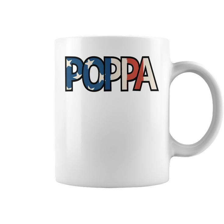 All American Poppa Patriotic July 4Th Fathers Day Gift Coffee Mug