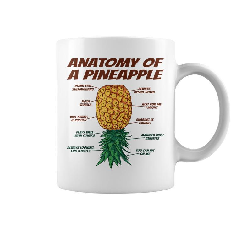 Anatomy Of A Pineapple - Upside Down Pineapple Swinger  Coffee Mug