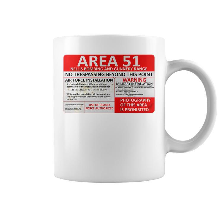 Area 51 No Trespassing Military Sign Coffee Mug