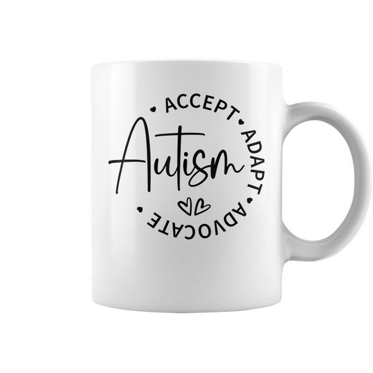 Autism Awareness Month Accept Adapt Advocate Autism Gift  Coffee Mug