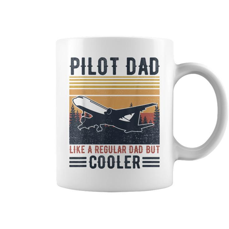 Aviation Pilot Dad Like A Normal Dad But Cooler Funny Pilot Coffee Mug