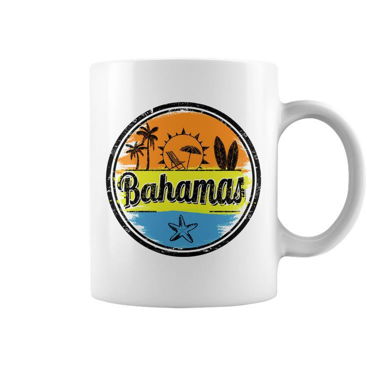 Bahamas Retro Circle Coffee Mug