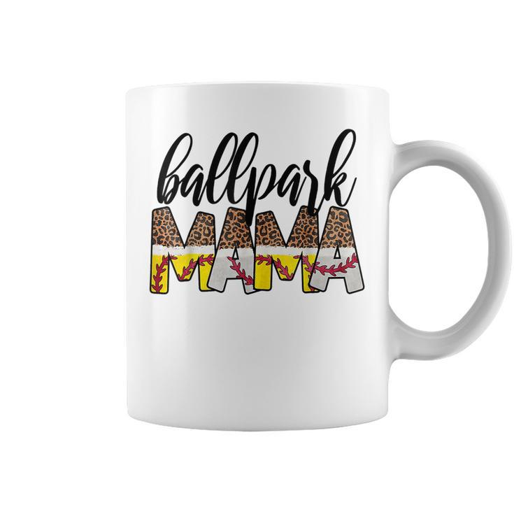 Ballpark Mama Ball Happy Mothers Day Baseball Softball Mom  Coffee Mug