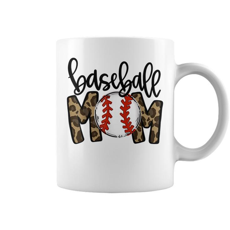 Baseball Mom Leopard Game Day VibesBall Mom Mothers Day Coffee Mug