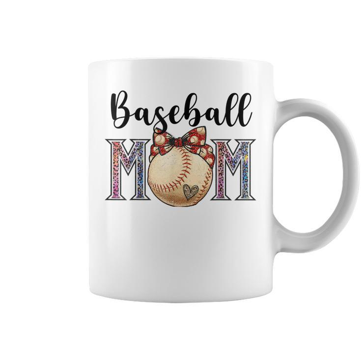 Baseball Mom Messy Bun Funny Baseball Mothers Day 2023  Coffee Mug