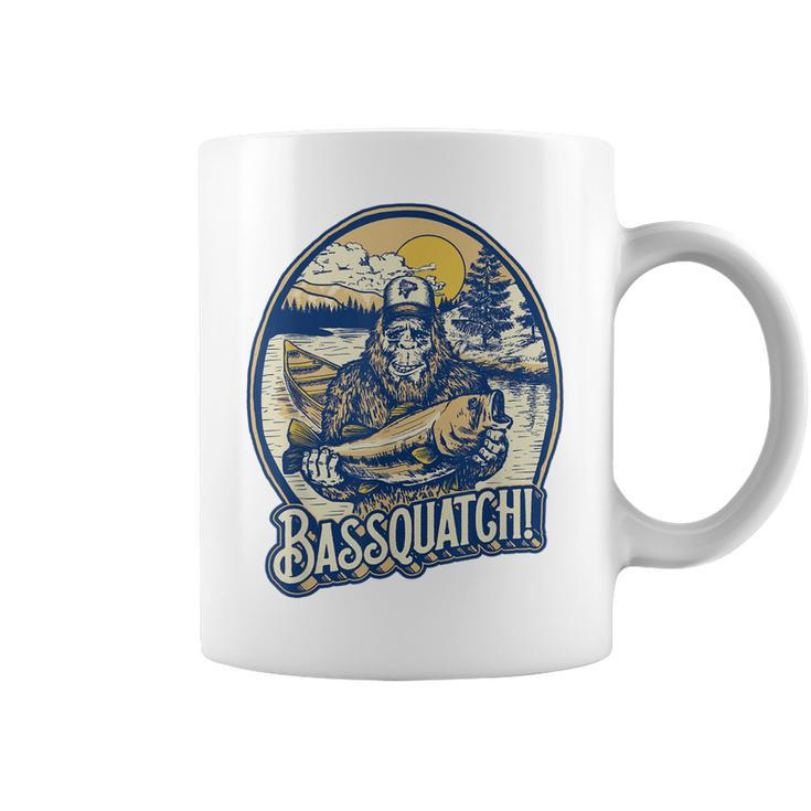 Bassquatch Bass Fisherman Sasquatch Funny Bigfoot Fishing  Coffee Mug