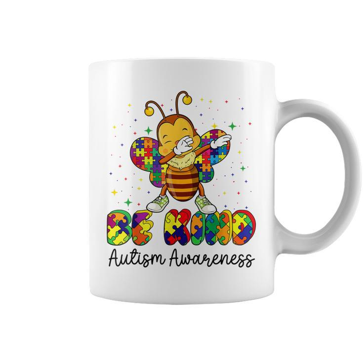 Be Kind Autism Awareness Puzzle Bee Dabbing Support Kids  Coffee Mug