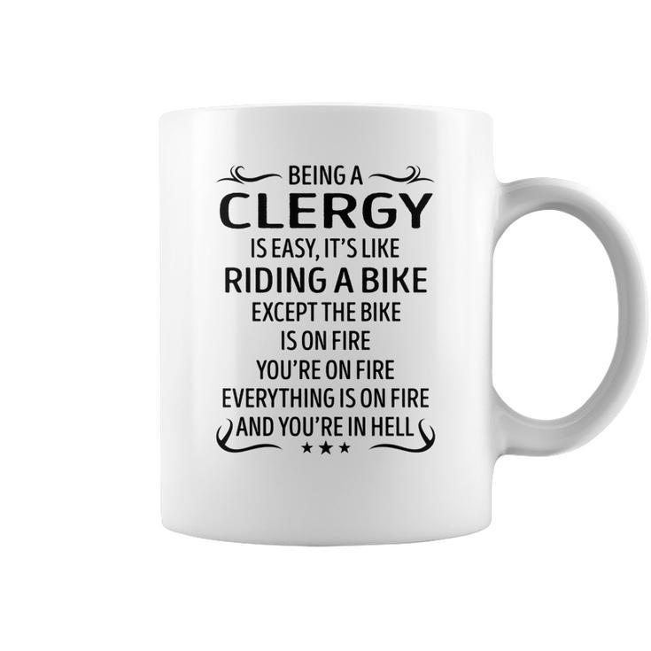 Being A Clergy Like Riding A Bike  Coffee Mug