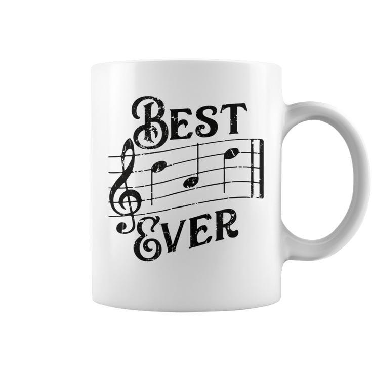 Best Dad Ever Musical Notes Design For Music Lover Father Coffee Mug