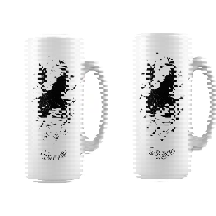Black Capricorn Zodiac Sign Coffee Mug