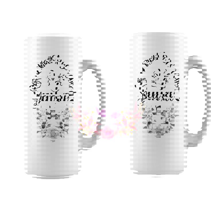 Blessed To Be Called Grandma Women Floral Decor Grandma  Coffee Mug