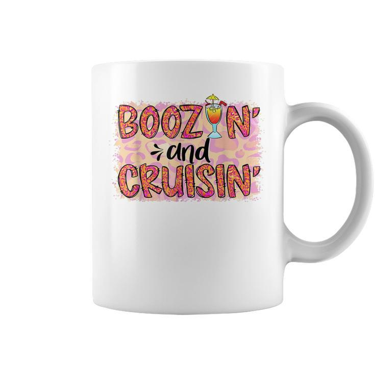 Boozin And Cruisin Leopard Cruise Vacation Trip  Coffee Mug