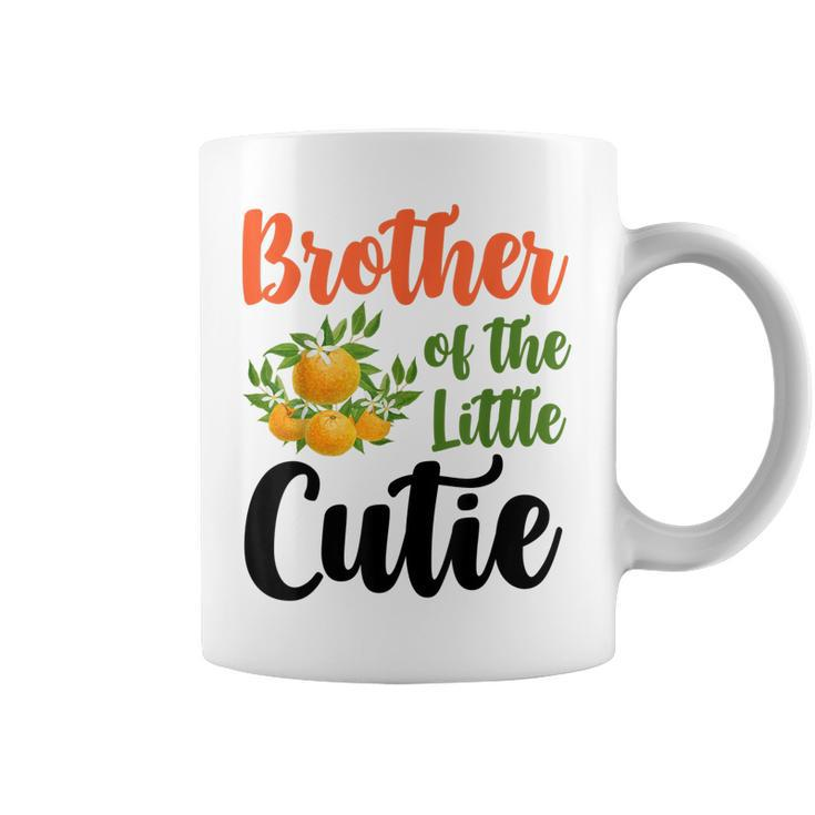 Brother Little Cutie Baby Shower Orange 1St Birthday Party Coffee Mug
