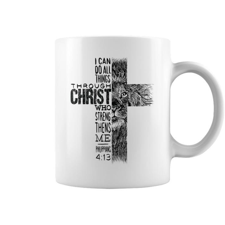Christian Jesus Lion Of Tribe Judah Cross Lion Of Judah  V3 Coffee Mug