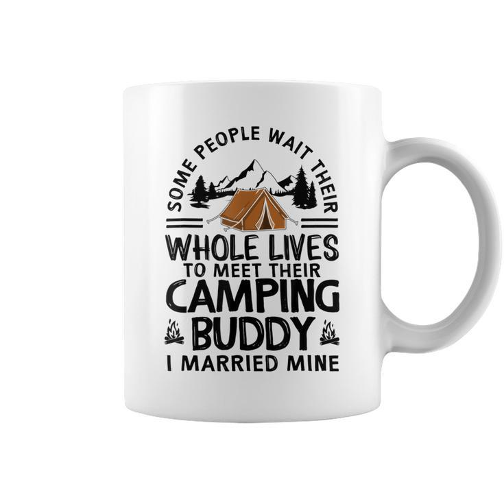 Cool Camping Buddies Gift For Men Women Funny Husband & Wife  Coffee Mug