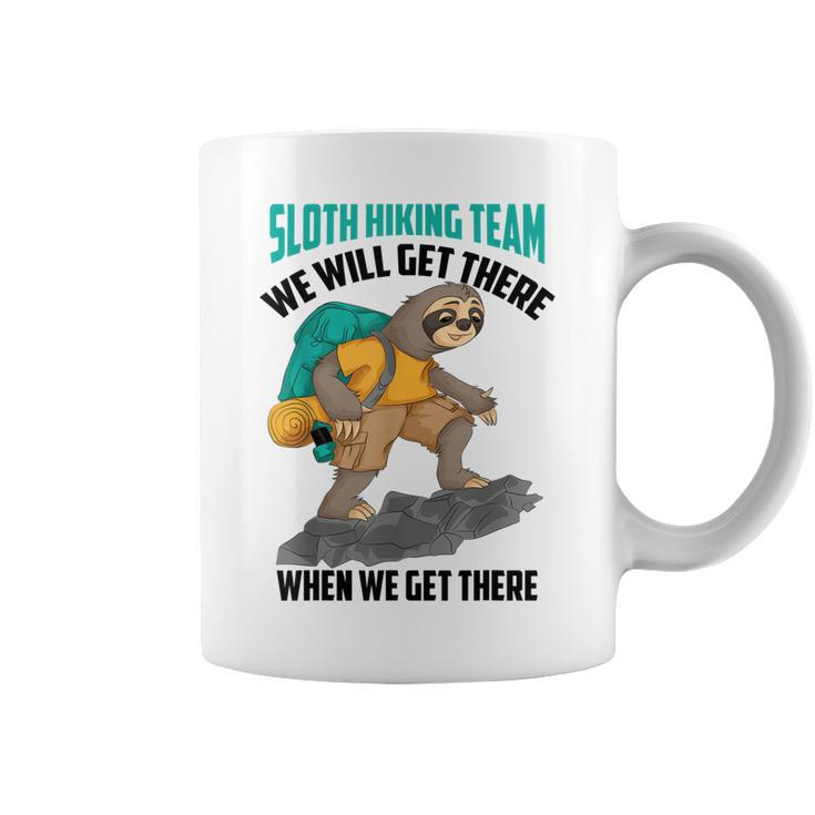 Cool Sloth Hiking Team | Funny Lazy Backpacking Squad Gift Coffee Mug