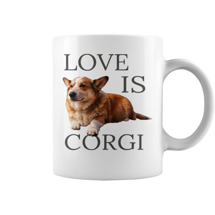 Corgi  Men Women Kids Love Is Dog Mom Dad Gift Pet Coffee Mug